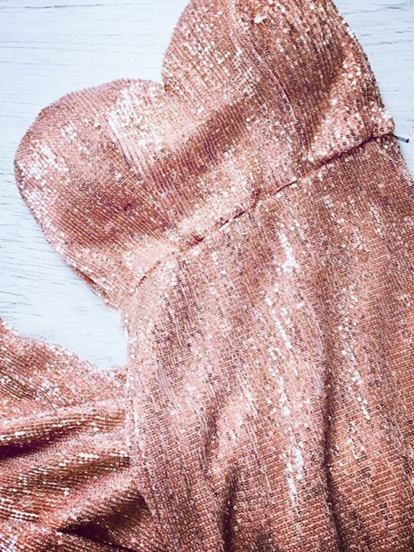 Column Elegant Sweetheart Sleeveless Sequin Formal Dress
