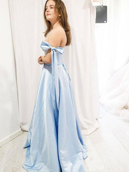 A-line noble princess satin ruffled edge sweet sleeveless brush train skirt