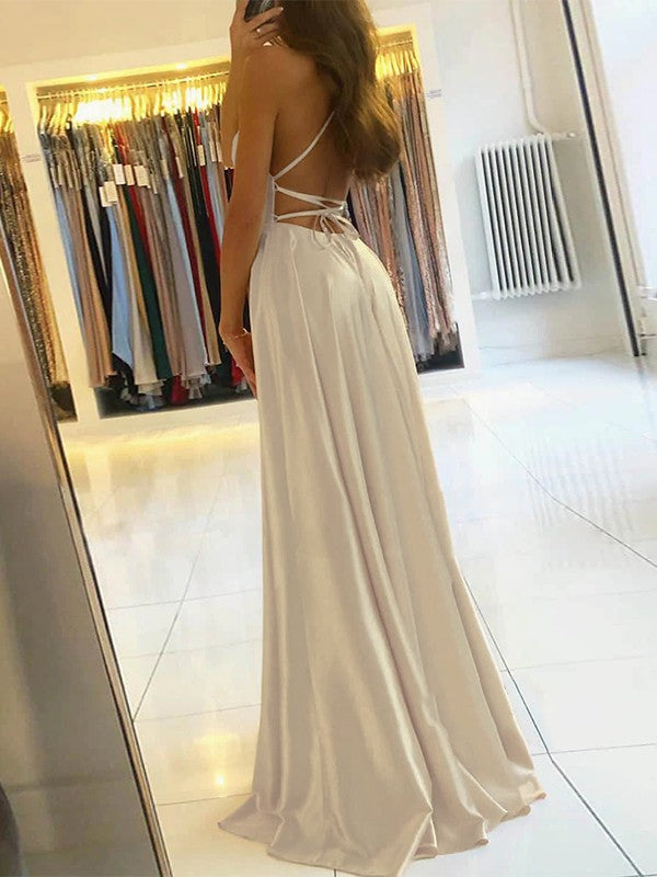 A-line Elegant Princess Silk Ruffle Edge Italian Noodle Strap Sleeveless Brush Train Skirt