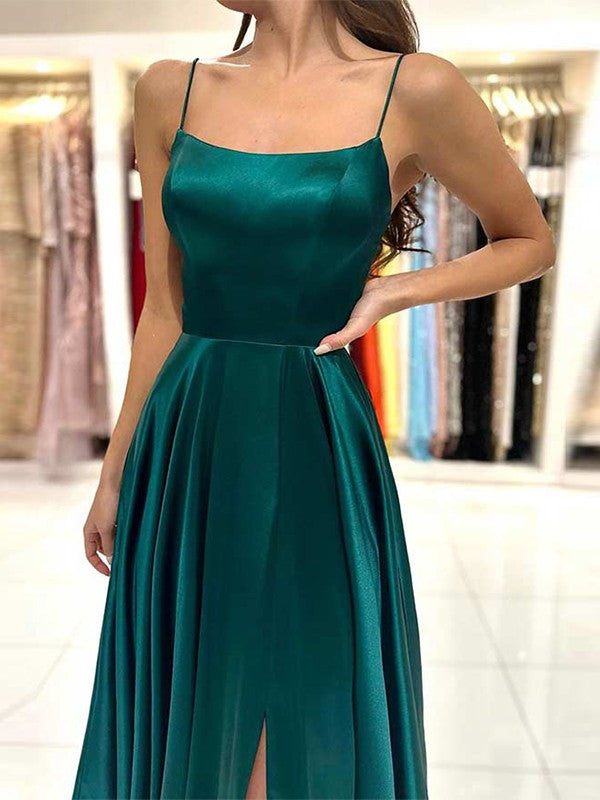 Princess Silk Ruffle Italian Noodle Strap Sleeveless Floor Dress Sexy
