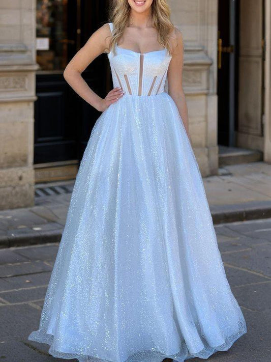 A-line skirt sweet princess strap sleeveless strapless tight evening corset