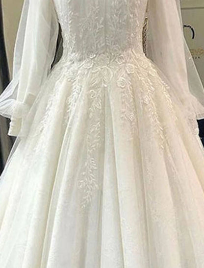 Engagement Vintage Elegant Formal Wedding Ball Dress High Neck Long sleeved Palace Tailed Bridal Dress with Folded Appliques