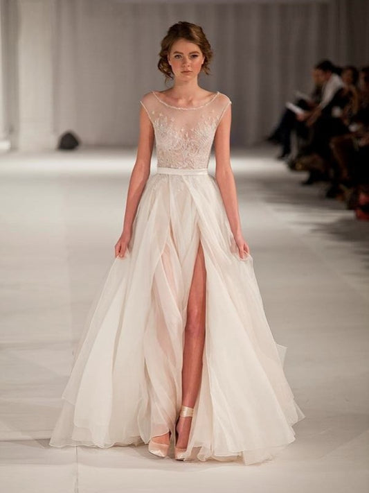 A-line Elegant Princess Dress Sleeveless Short sleeved Floor Sweeping Sexy Ball Dress